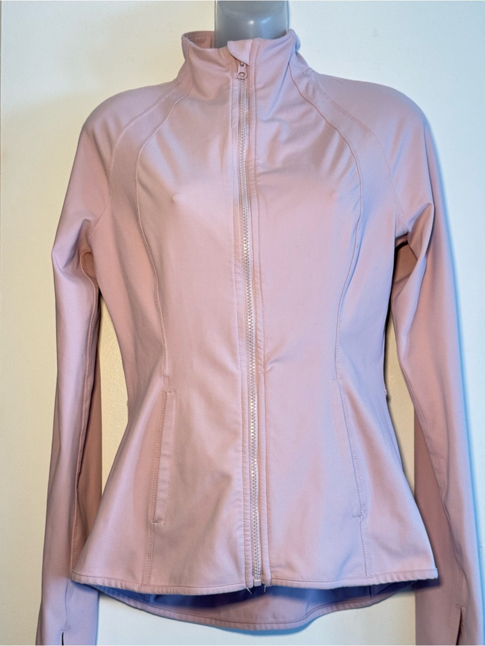 Yogalicious Pink Full Zip Athletic Jacket Size M